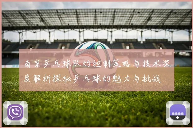 南京乒乓球队的控制策略与技术深度解析探秘乒乓球的魅力与挑战